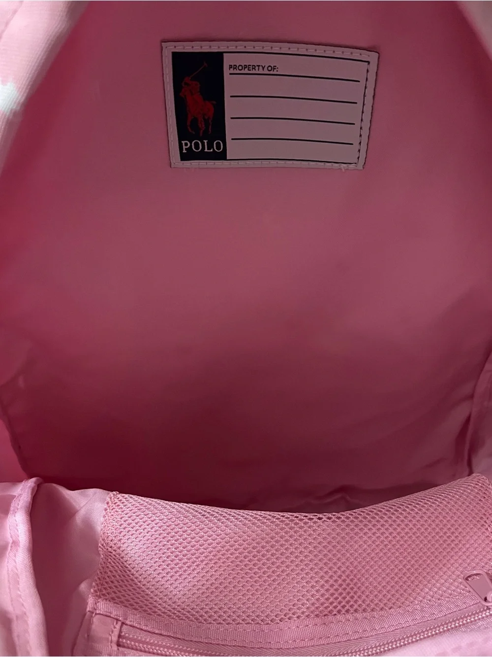 Polo Ralph Lauren Multicolor Logo White Carmel Pink Backpack Laptop Sleeve New